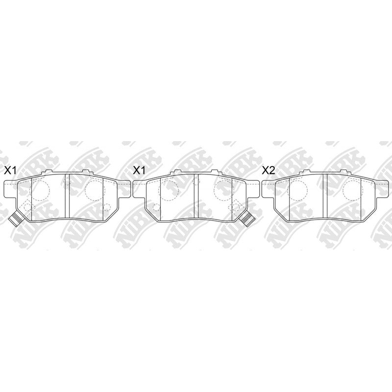 Pastillas Traseras Honda City 1.5 2004 - 2013 Nibk