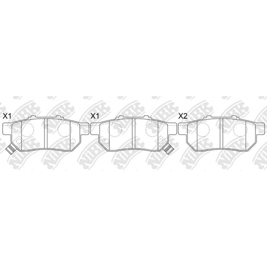 Pastillas Traseras Honda Fit 1.4 2010 - 2013 Nibk