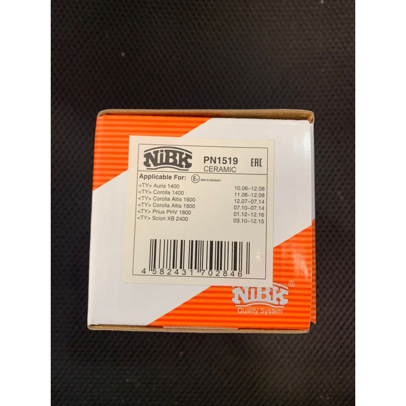 Pastillas Traseras Toyota Corolla 2009  - 2016 Nibk