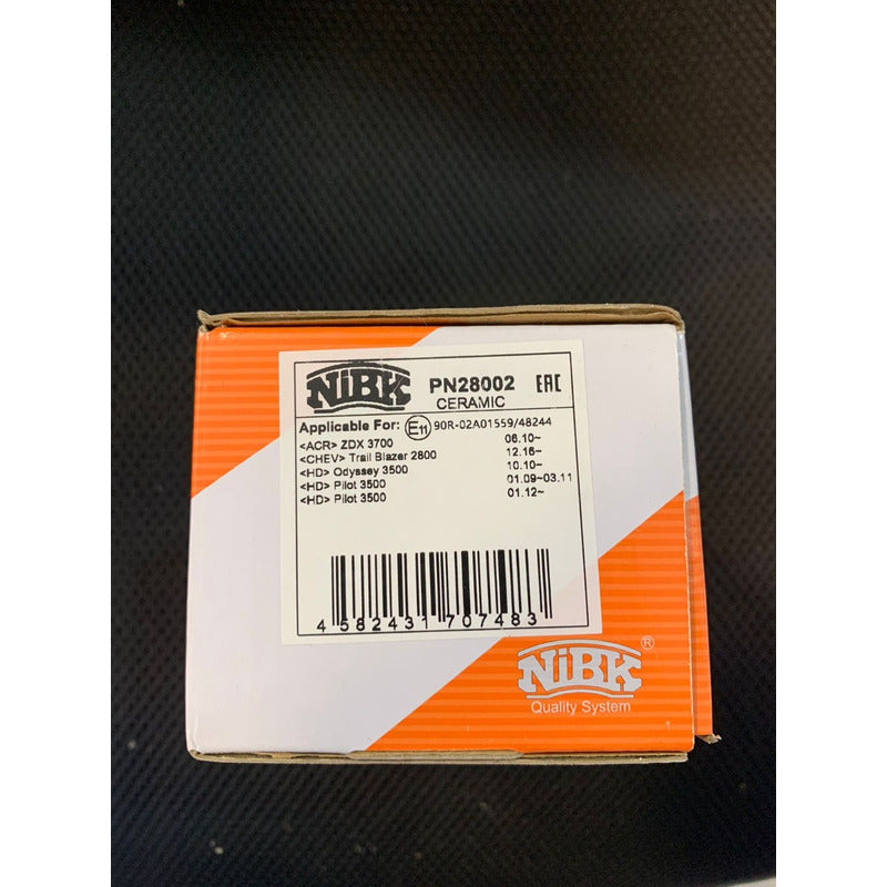 Pastillas Traseras Honda Pilot 3.5 2012 - 2015 Nibk