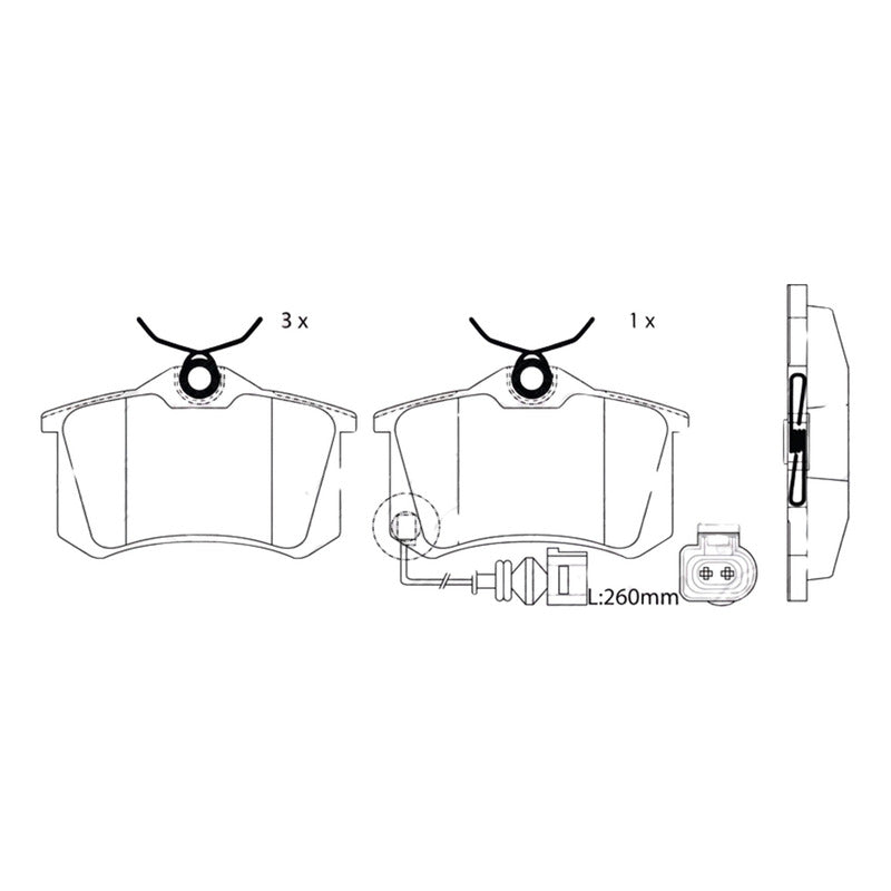 Pastillas Traseras Citroen C2  - C3 - C4 - Ds3 2009-2016