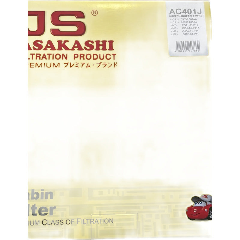 Filtro Cabina/polen Dodge Ram 1500 2013 - 2019 Js Asakashi
