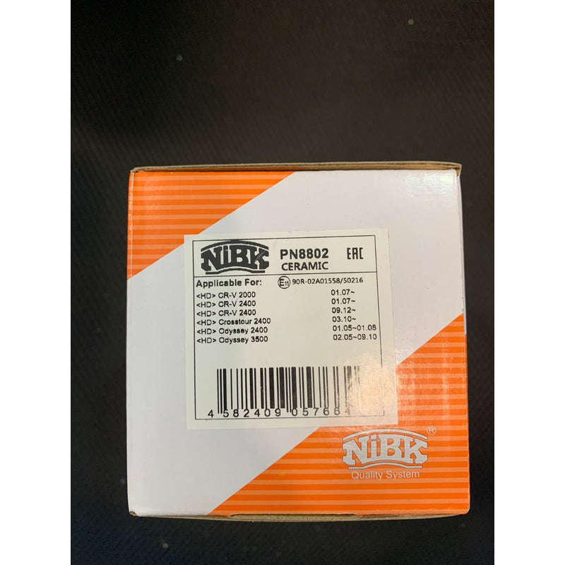 Pastillas Delanteras Honda Crv 2.4 2006 - 2018 Nibk