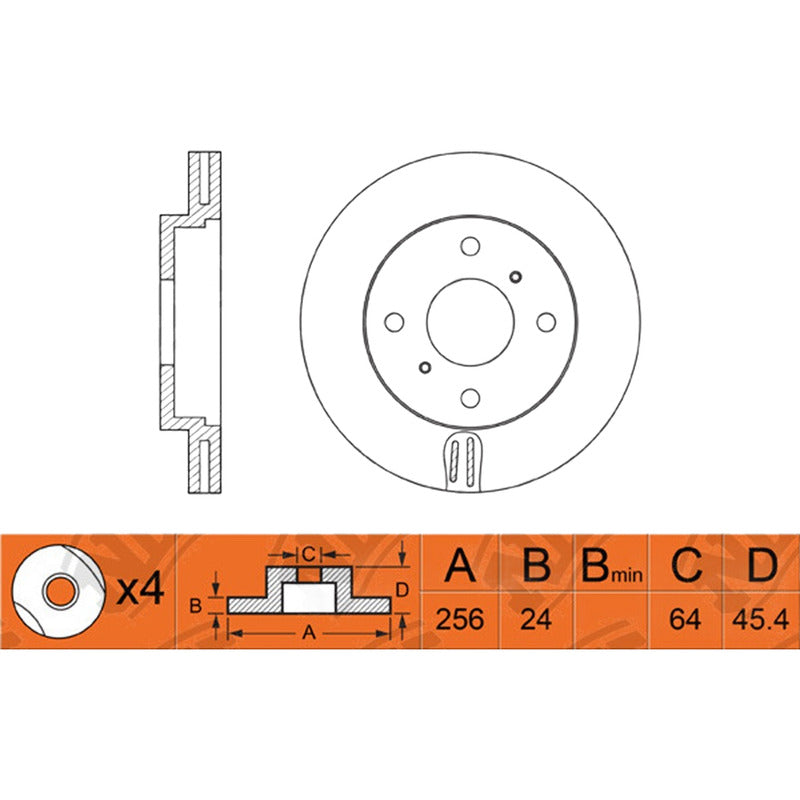 Discos Frenos Delanteros Mitsubishi Lancer 2000 - 2013 Par