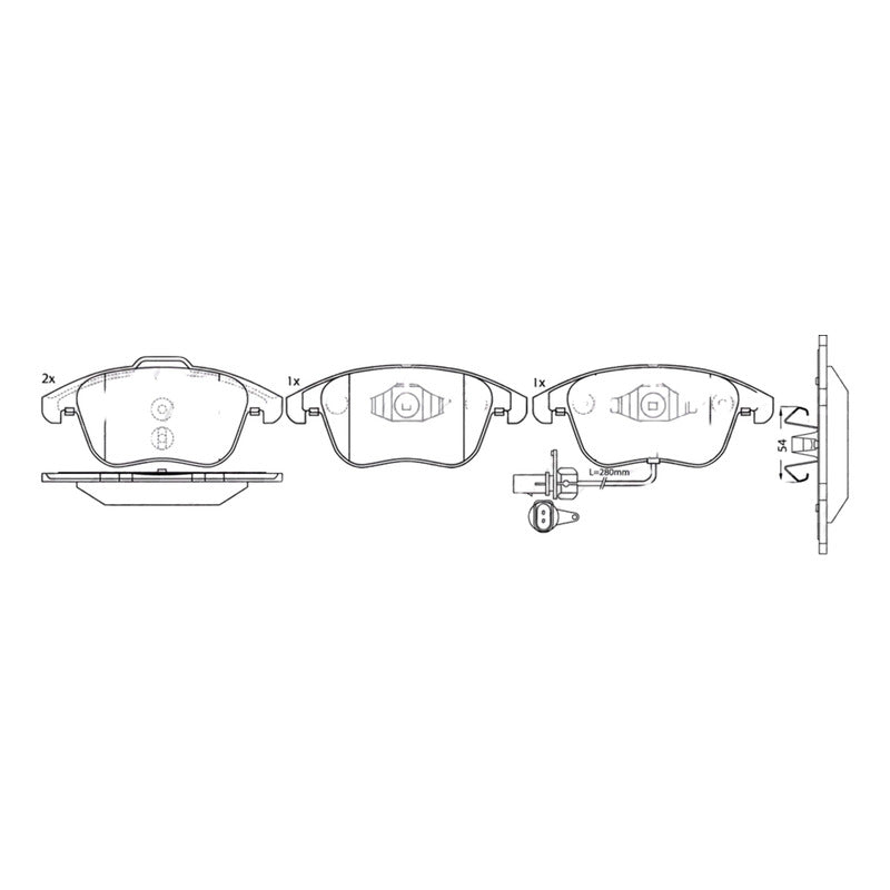 Pastillas Delanteras Audi A4 2007 -2016 - Peugeot 2008 09-17