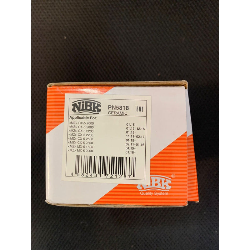 Pastillas Traseras Mazda Cx-5 2016 - 2022 Nibk