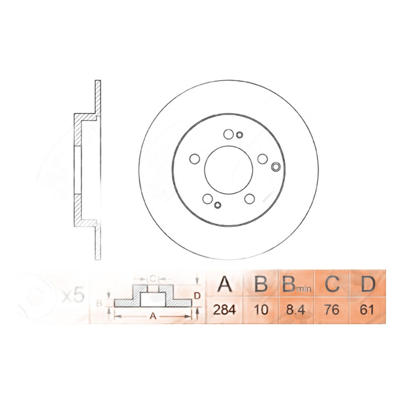 Discos Frenos Traseros H. Santa Fe 2006 - 2015 Par