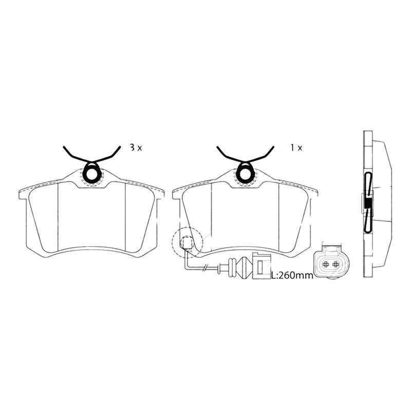 Pastillas De Frenos Traseras Citroen C3 - C4-ds3 2009 - 2022